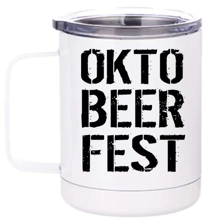 Oktoberfest Okto Beer Fest Logo Front & Back 12oz Stainless Steel Tumbler Cup