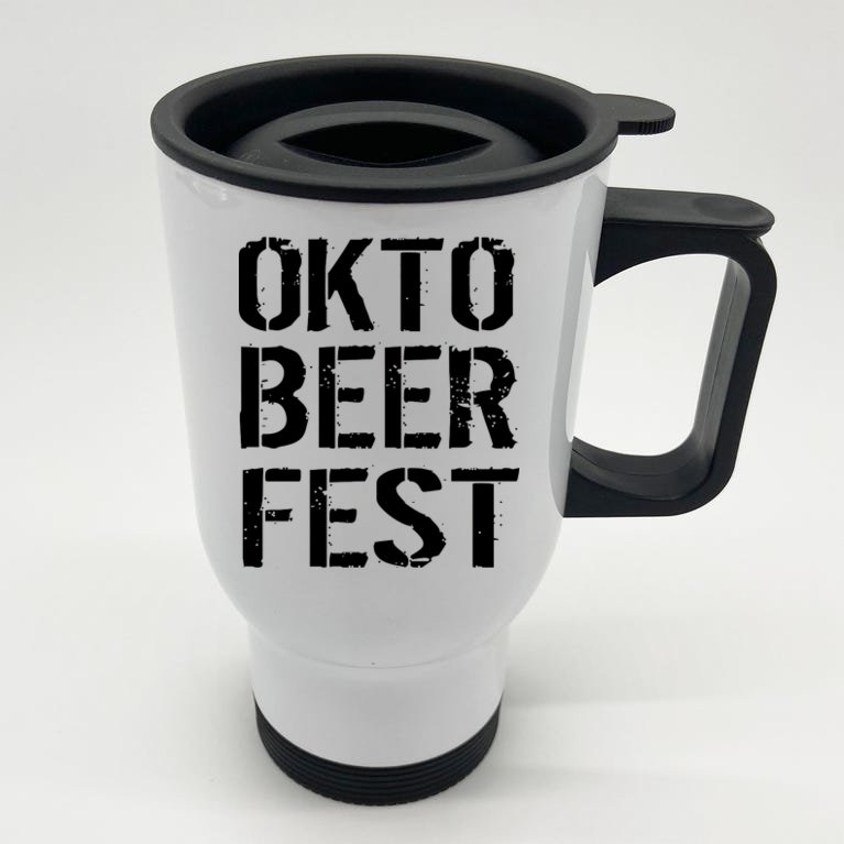 Oktoberfest Okto Beer Fest Logo Stainless Steel Travel Mug