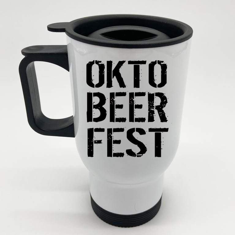 Oktoberfest Okto Beer Fest Logo Stainless Steel Travel Mug