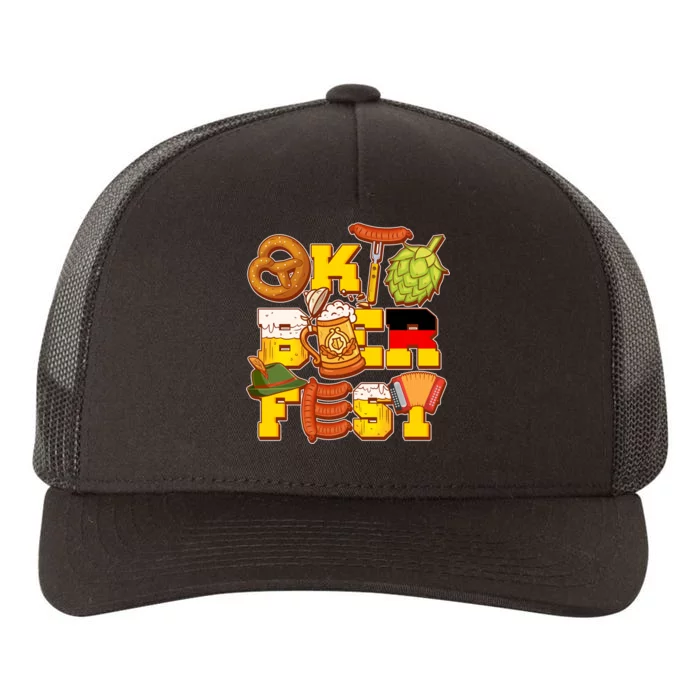 Oktoberfest Party Logo Yupoong Adult 5-Panel Trucker Hat