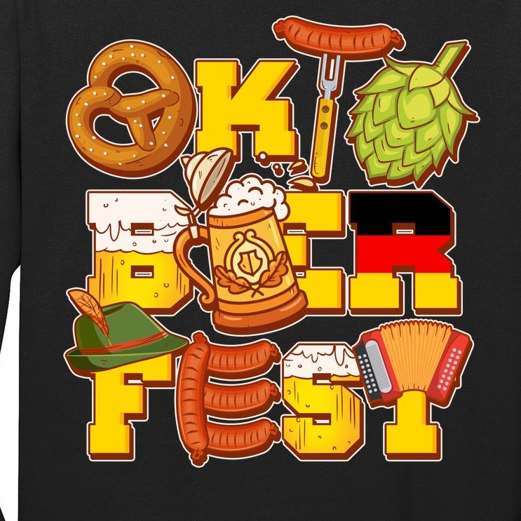 Oktoberfest Party Logo Long Sleeve Shirt