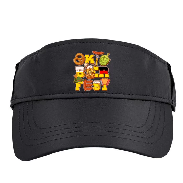 Oktoberfest Party Logo Adult Drive Performance Visor