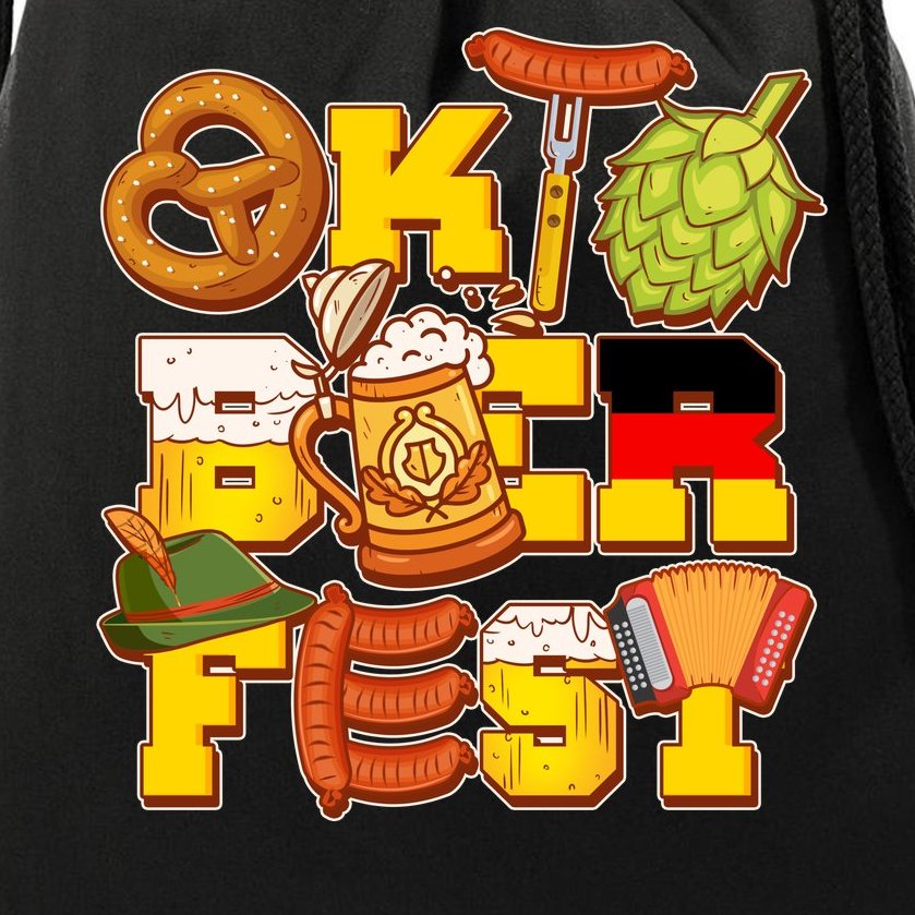 Oktoberfest Party Logo Drawstring Bag