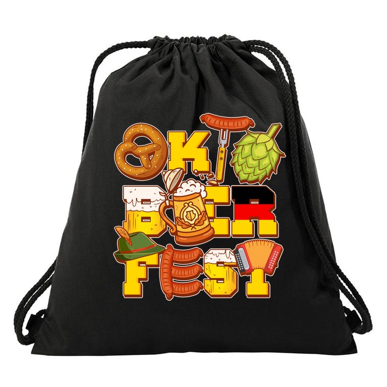 Oktoberfest Party Logo Drawstring Bag