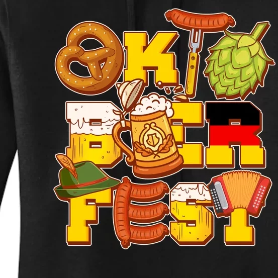 Oktoberfest Party Logo Women's Pullover Hoodie