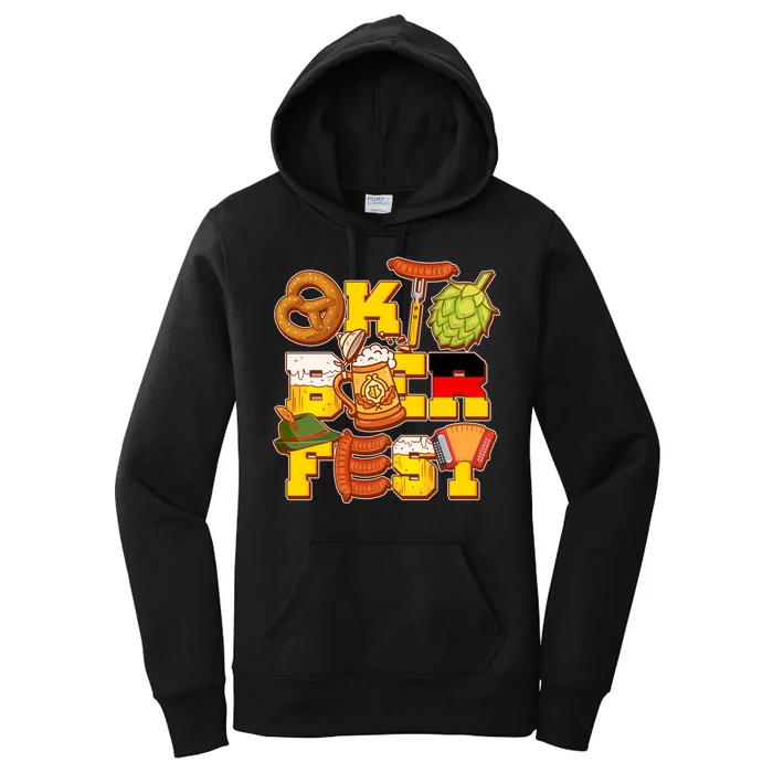 Oktoberfest Party Logo Women's Pullover Hoodie