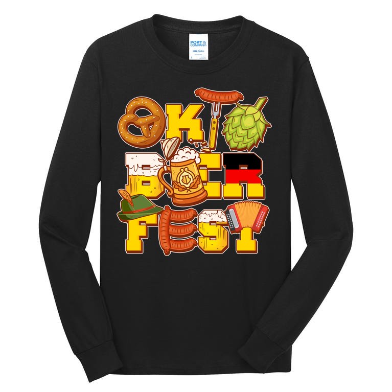 Oktoberfest Party Logo Tall Long Sleeve T-Shirt