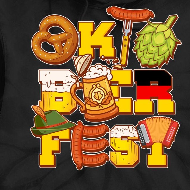 Oktoberfest Party Logo Tie Dye Hoodie