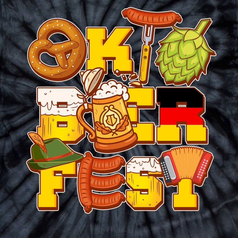 Oktoberfest Party Logo Tie-Dye T-Shirt