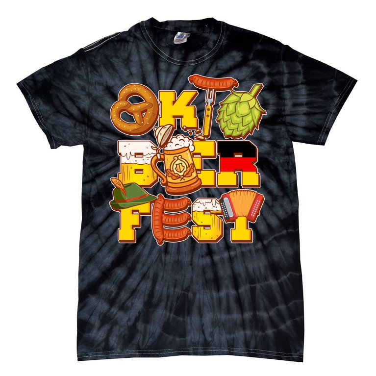 Oktoberfest Party Logo Tie-Dye T-Shirt