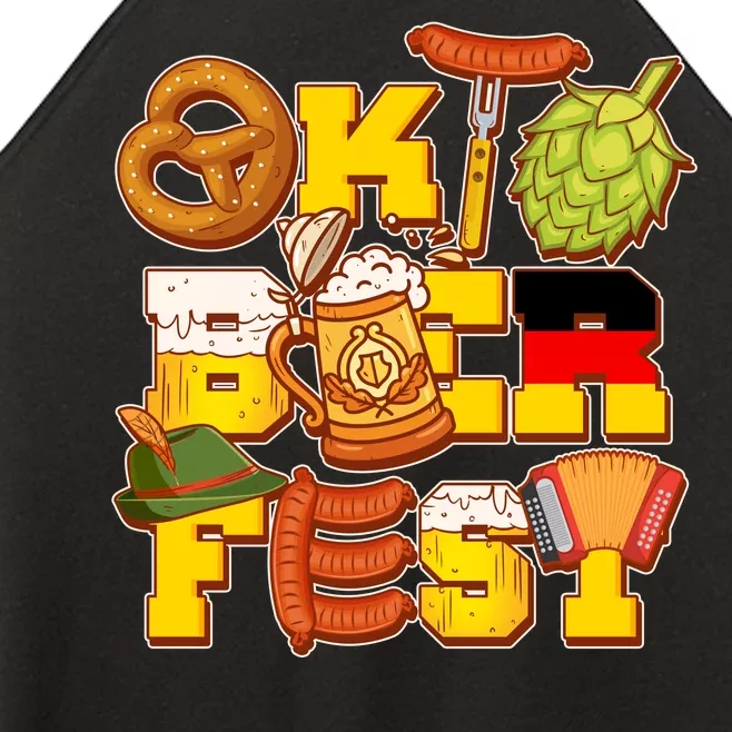 Oktoberfest Party Logo Women’s Perfect Tri Rocker Tank