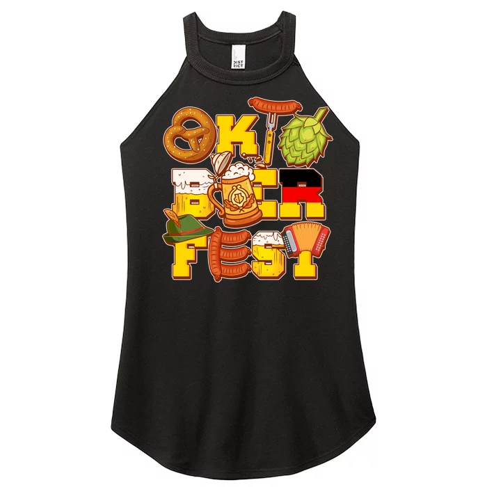 Oktoberfest Party Logo Women’s Perfect Tri Rocker Tank