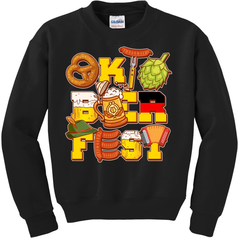 Oktoberfest Party Logo Kids Sweatshirt