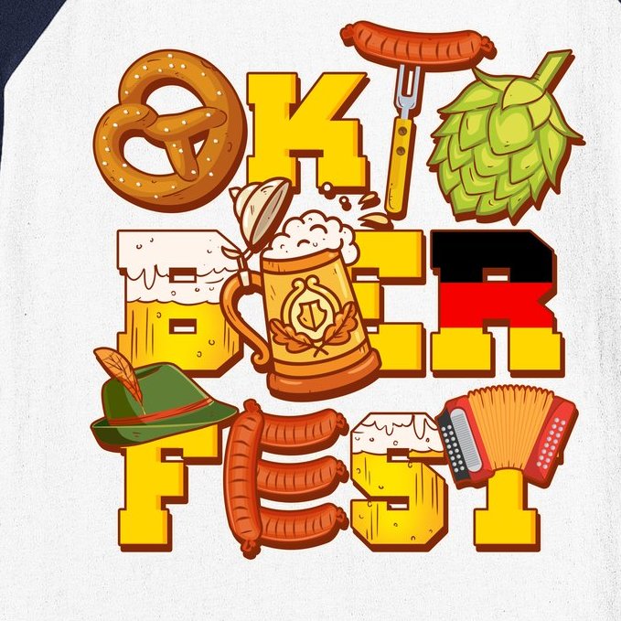 Oktoberfest Party Logo Baseball Sleeve Shirt