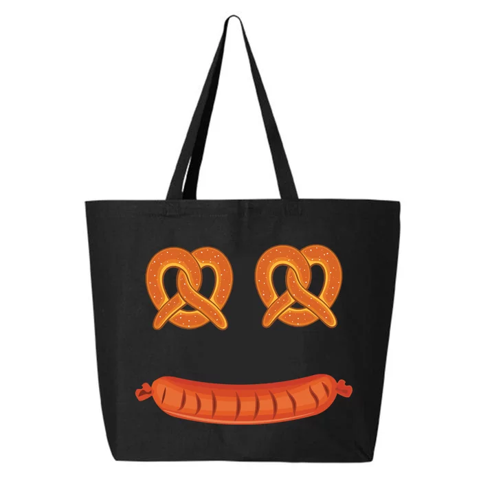 Oktoberfest Pretzel Sausage Smiley Face 25L Jumbo Tote