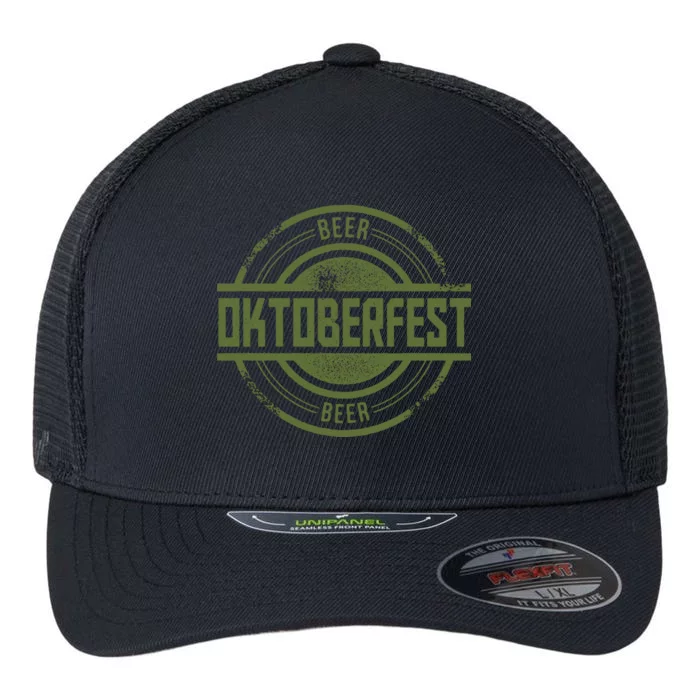 Oktoberfest Vintage Beer Logo Flexfit Unipanel Trucker Cap