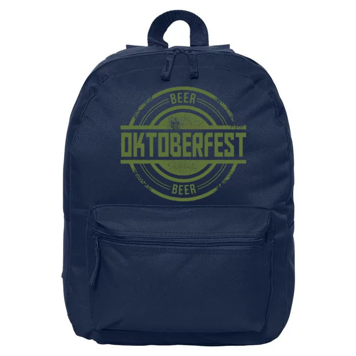 Oktoberfest Vintage Beer Logo 16 in Basic Backpack