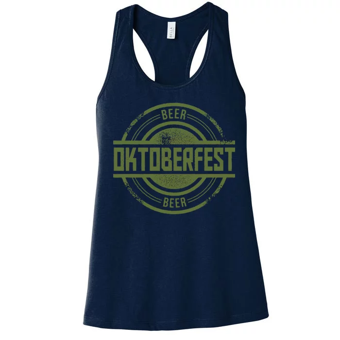 Oktoberfest Vintage Beer Logo Women's Racerback Tank