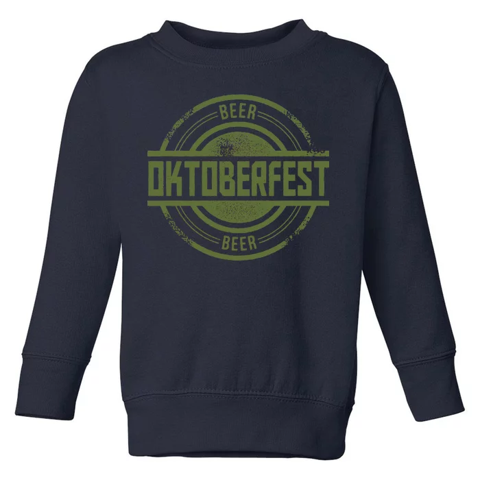 Oktoberfest Vintage Beer Logo Toddler Sweatshirt