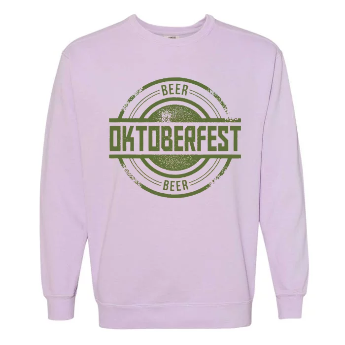 Oktoberfest Vintage Beer Logo Garment-Dyed Sweatshirt