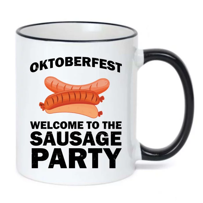 Oktoberfest Welcome To The Sausage Party Black Color Changing Mug