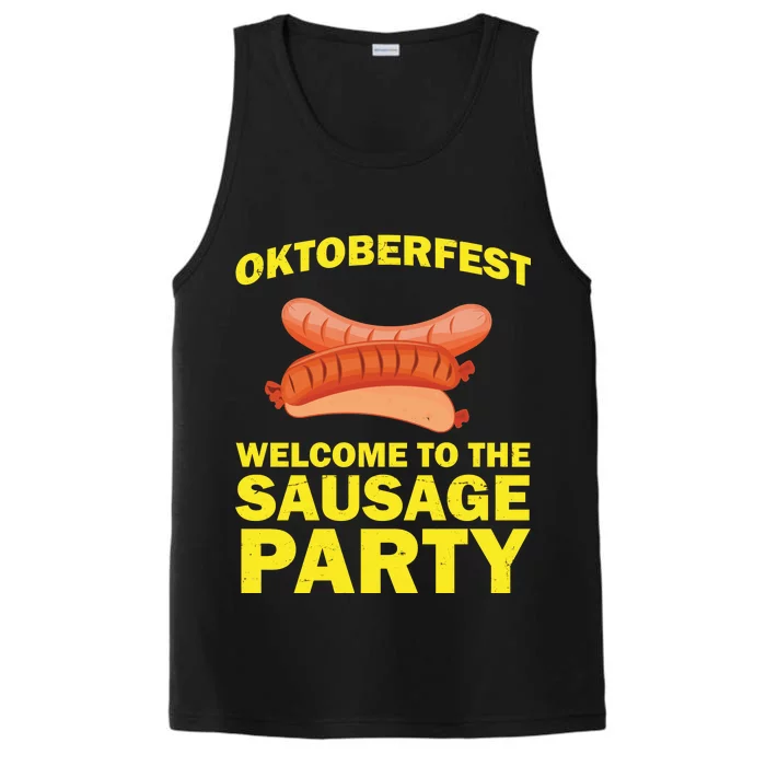 Oktoberfest Welcome To The Sausage Party Performance Tank