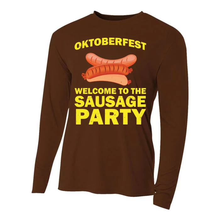 Oktoberfest Welcome To The Sausage Party Cooling Performance Long Sleeve Crew