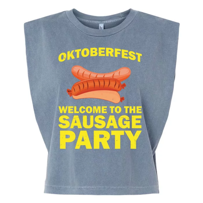 Oktoberfest Welcome To The Sausage Party Garment-Dyed Women's Muscle Tee