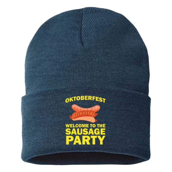 Oktoberfest Welcome To The Sausage Party Sustainable Knit Beanie