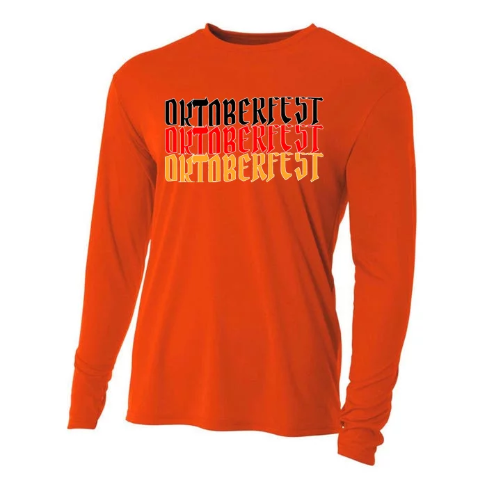 Oktoberfest Word Flag Logo Cooling Performance Long Sleeve Crew