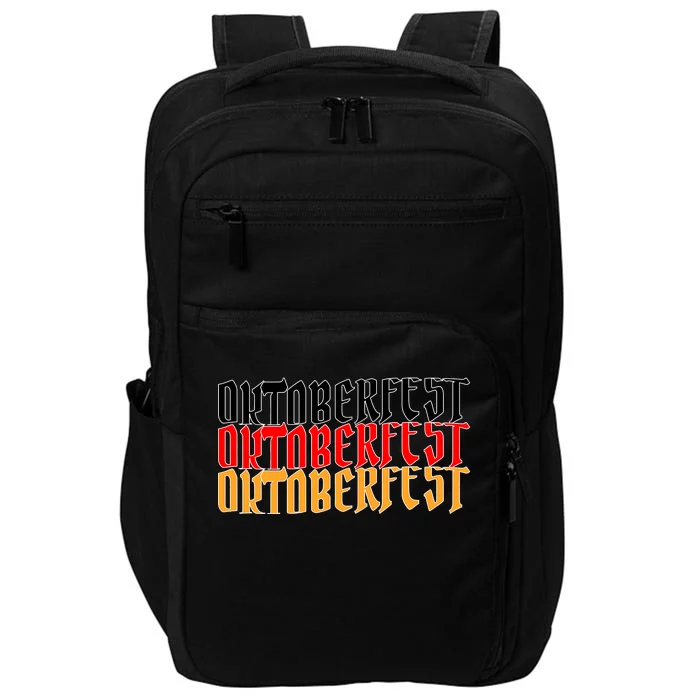 Oktoberfest Word Flag Logo Impact Tech Backpack