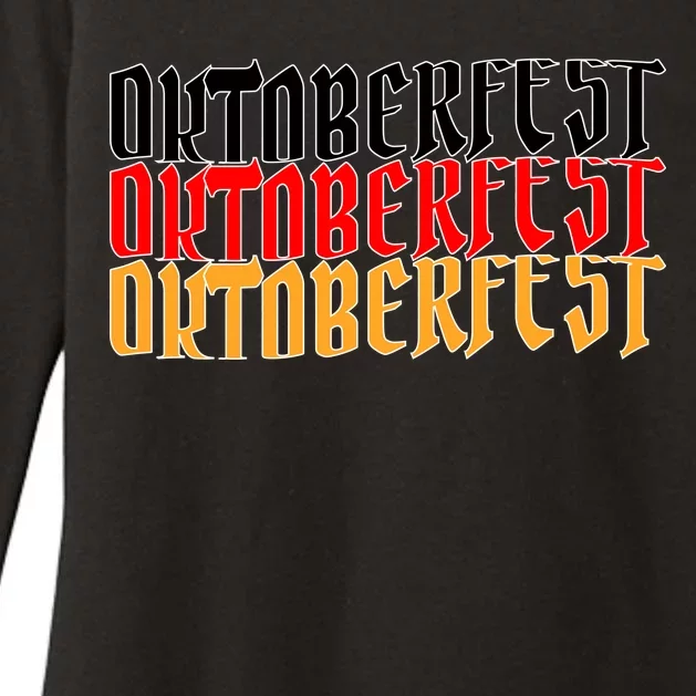 Oktoberfest Word Flag Logo Womens CVC Long Sleeve Shirt