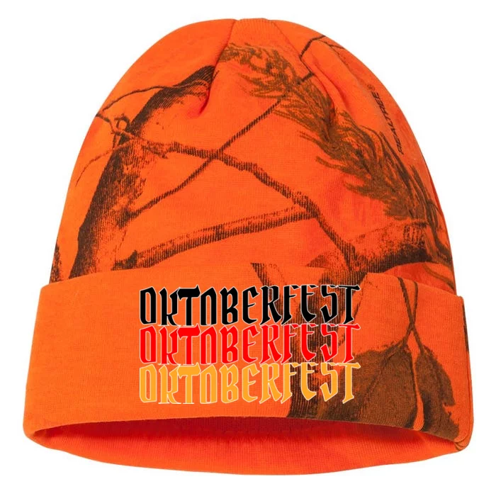 Oktoberfest Word Flag Logo Kati - 12in Camo Beanie