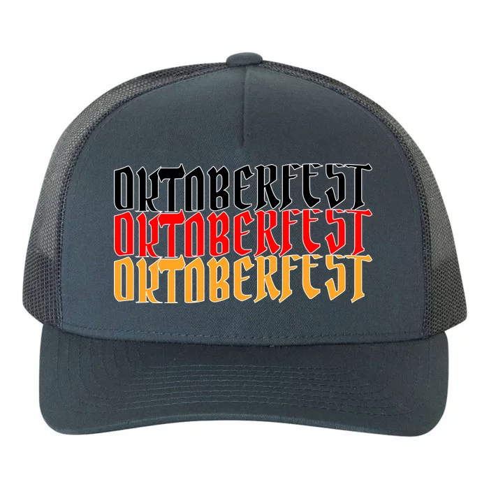 Oktoberfest Word Flag Logo Yupoong Adult 5-Panel Trucker Hat