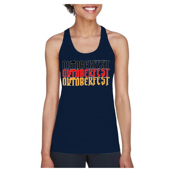 Oktoberfest Word Flag Logo Women's Racerback Tank