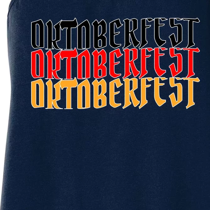 Oktoberfest Word Flag Logo Women's Racerback Tank