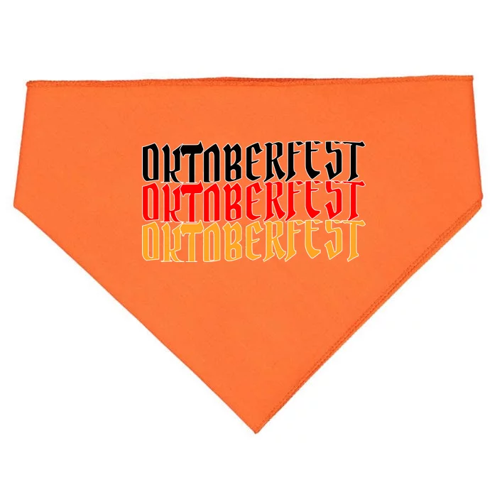 Oktoberfest Word Flag Logo USA-Made Doggie Bandana