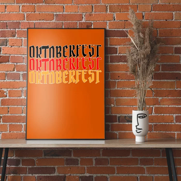 Oktoberfest Word Flag Logo Poster