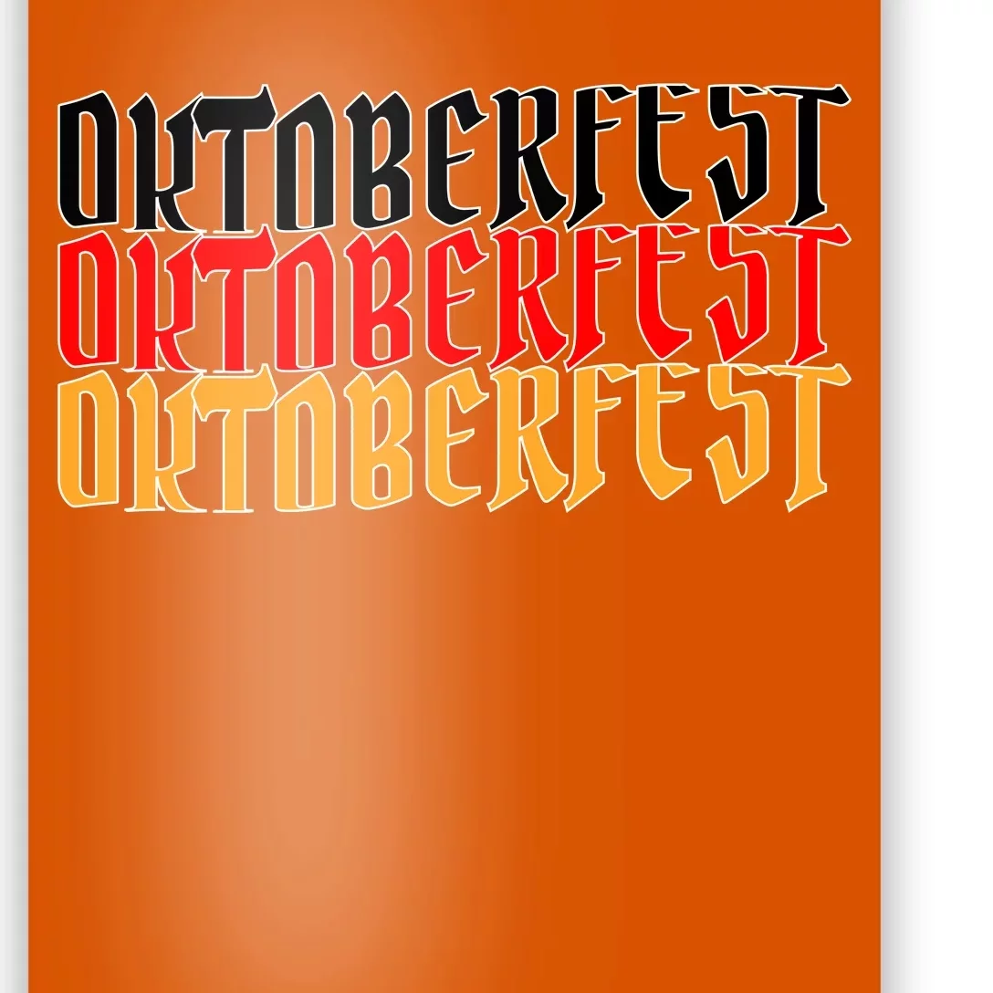 Oktoberfest Word Flag Logo Poster