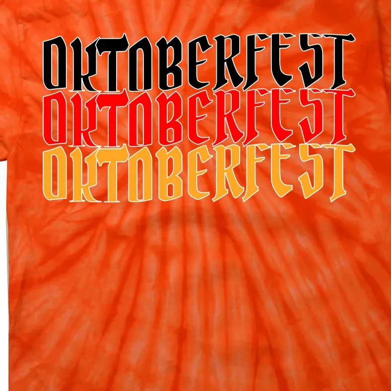 Oktoberfest Word Flag Logo Tie-Dye T-Shirt