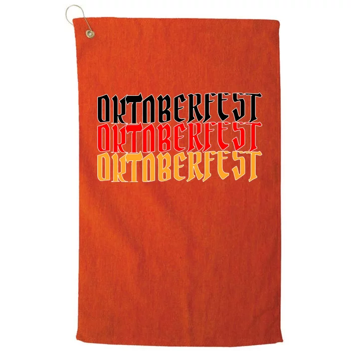 Oktoberfest Word Flag Logo Platinum Collection Golf Towel