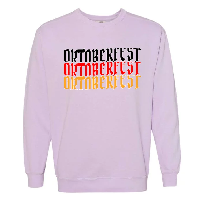 Oktoberfest Word Flag Logo Garment-Dyed Sweatshirt