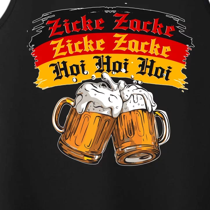 Oktoberfest Zicke Zacke Hoi Hoi Hoi Performance Tank