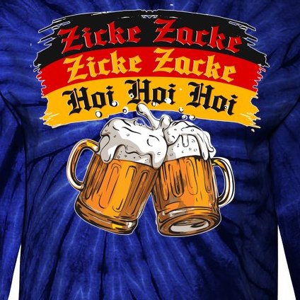 Oktoberfest Zicke Zacke Hoi Hoi Hoi Tie-Dye Long Sleeve Shirt