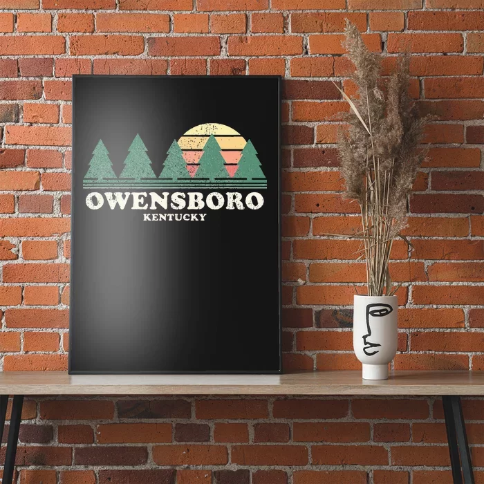 Owensboro Ky Vintage Throwback Retro 70s Design Poster