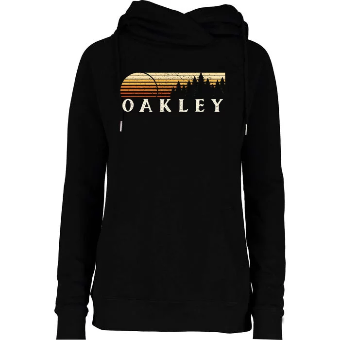 Oakley Ky Vintage Evergreen Sunset Eighties Womens Funnel Neck Pullover Hood