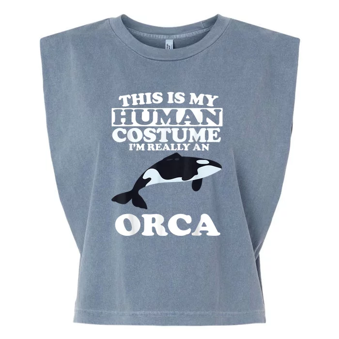 Orca Killer Whale Love Garment-Dyed Women's Muscle Tee