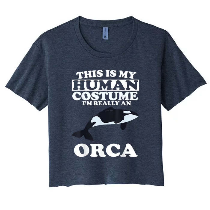 Orca Killer Whale Love Women's Crop Top Tee