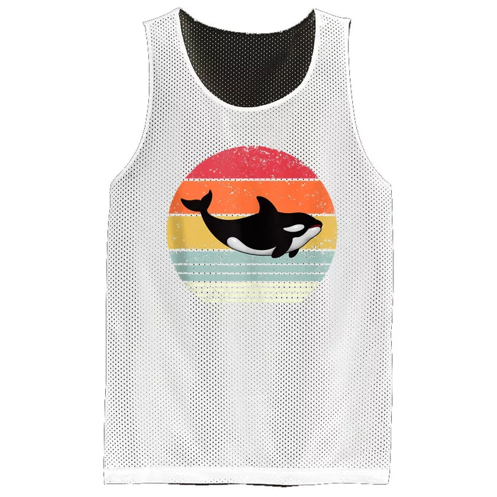 Orca Killer Whale Sea Panda Vintage Retro 80s Style Tank Top Mesh Reversible Basketball Jersey Tank