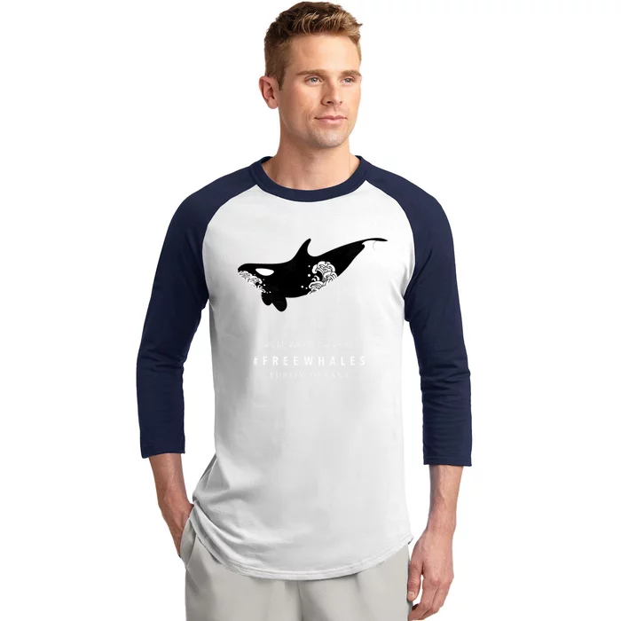 Orca Killer Whalegift Sea Panda #Freewhales By Purify Oceans Gift Baseball Sleeve Shirt